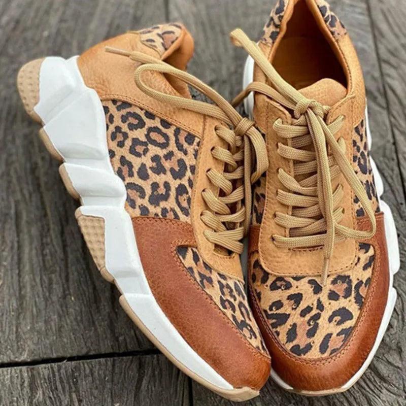 Ergoflex - Sapato ortopédico com padrão de leopardo