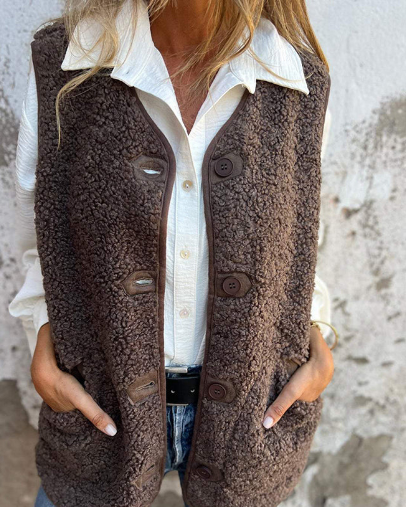 DANELA - COLETE DE INVERNO EM LÃ MACIA PARA MULHER