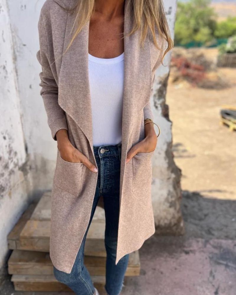 EIGONA - VESTE CARDIGAN DESCONTRAÍDO COM REVERSO