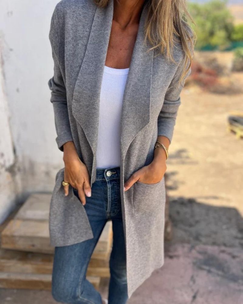 EIGONA - VESTE CARDIGAN DESCONTRAÍDO COM REVERSO