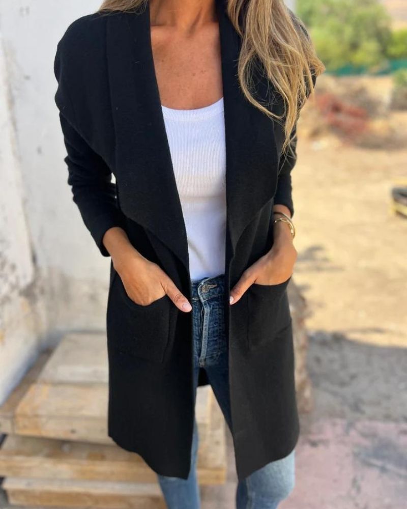 EIGONA - VESTE CARDIGAN DESCONTRAÍDO COM REVERSO