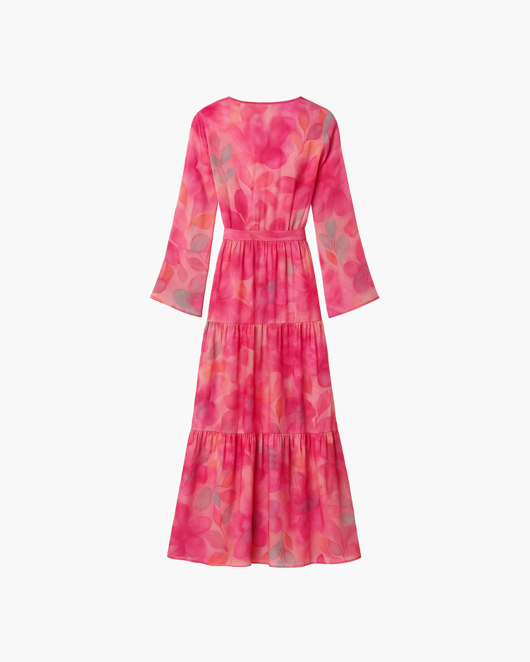 Vestido Midi em Mistura de Seda