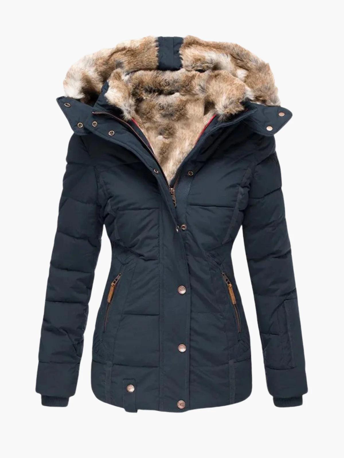Hanne - Jaqueta de Inverno Forrada com Pelagem