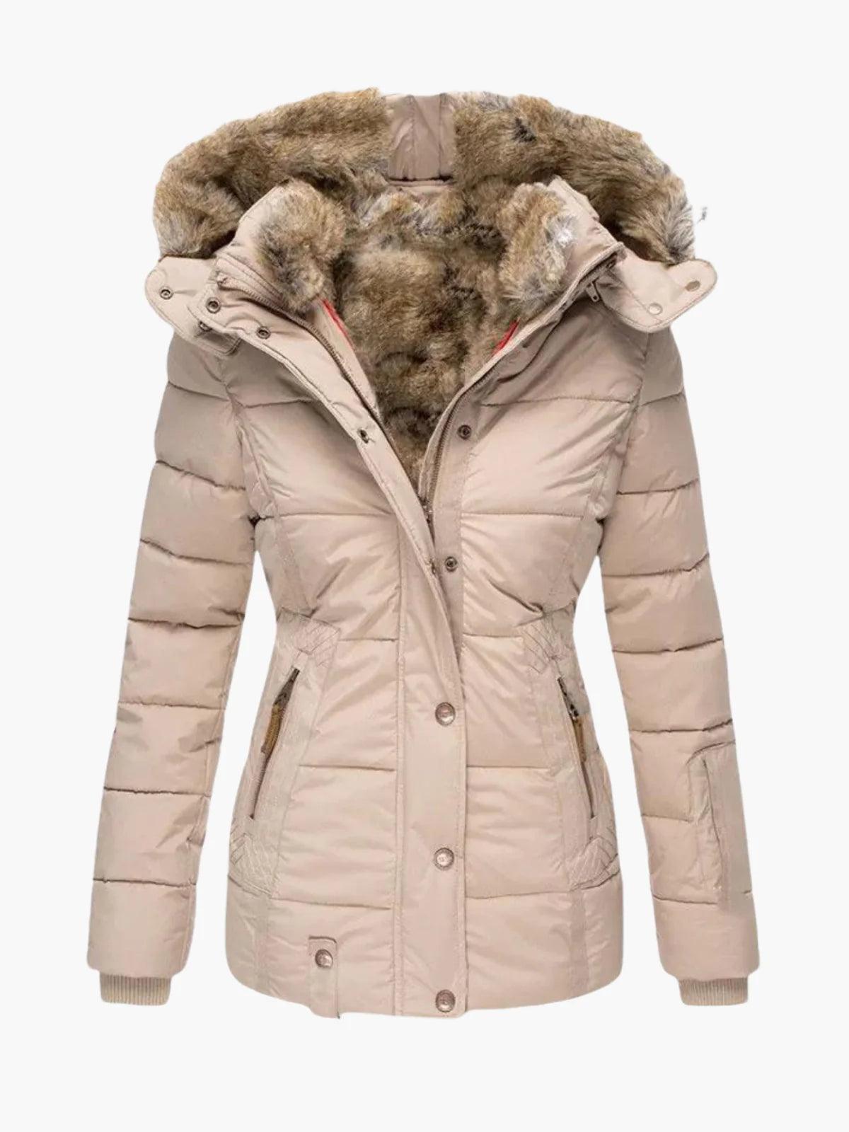 Hanne - Jaqueta de Inverno Forrada com Pelagem