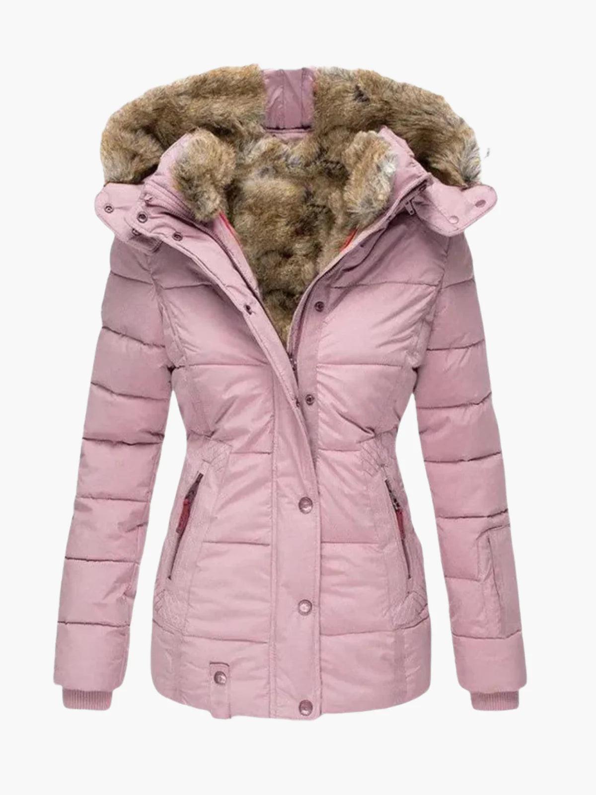 Hanne - Jaqueta de Inverno Forrada com Pelagem