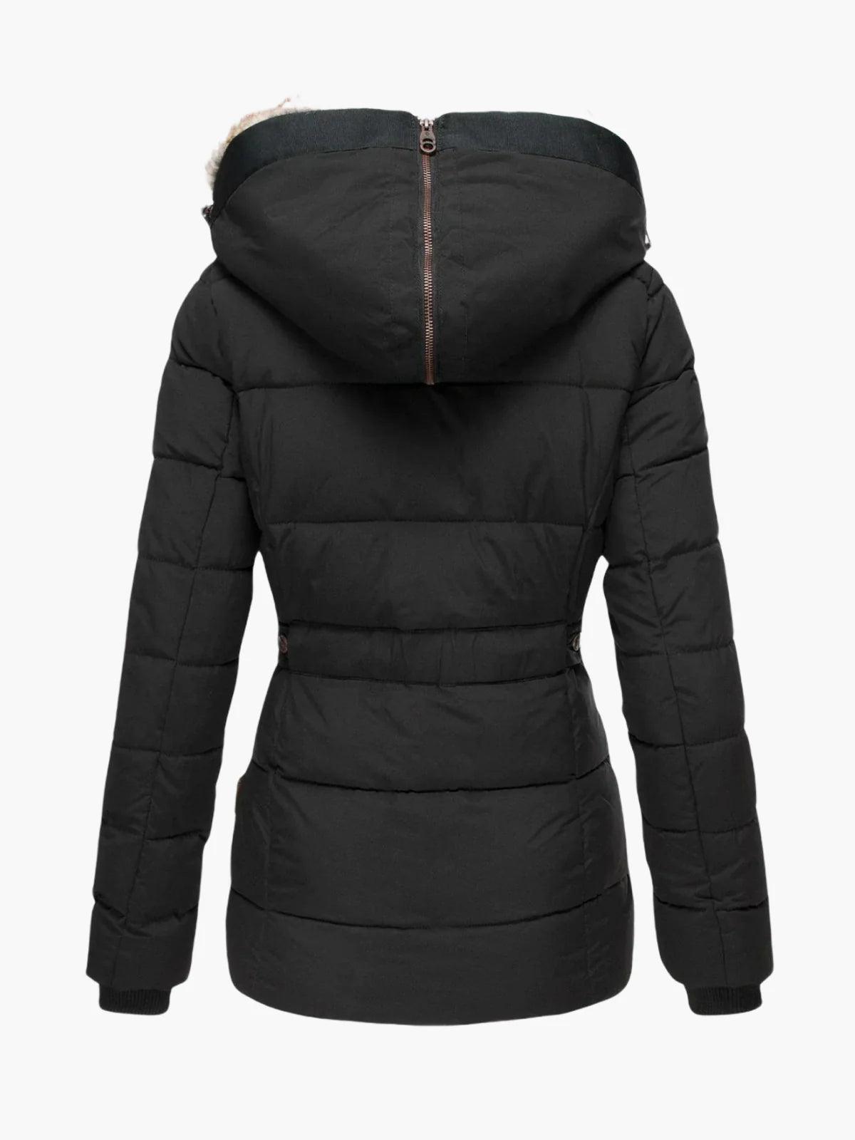 Hanne - Jaqueta de Inverno Forrada com Pelagem