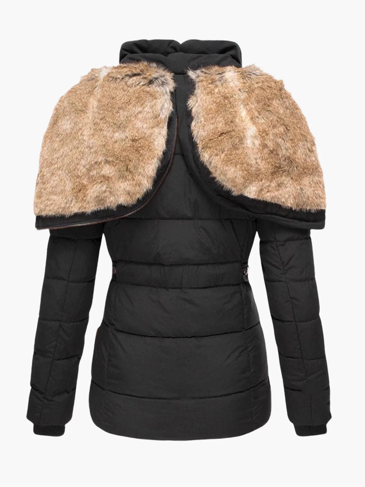 Hanne - Jaqueta de Inverno Forrada com Pelagem