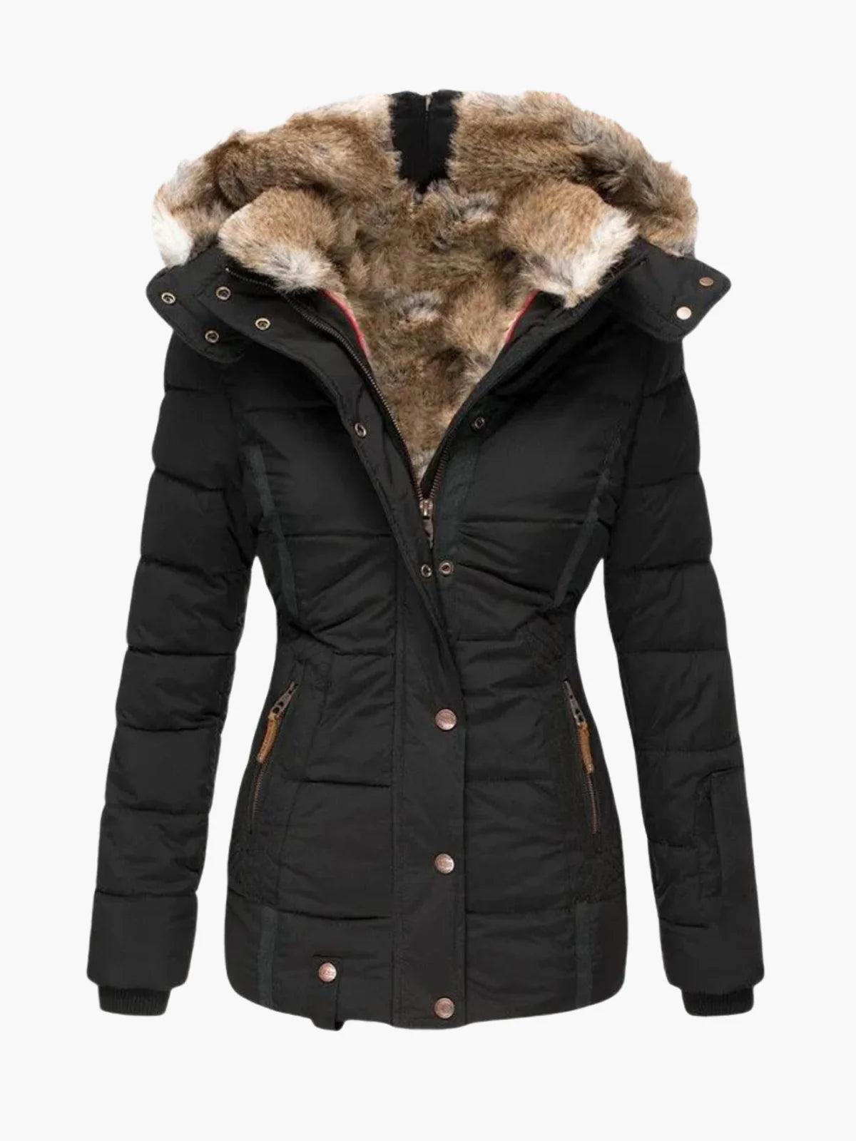Hanne - Jaqueta de Inverno Forrada com Pelagem