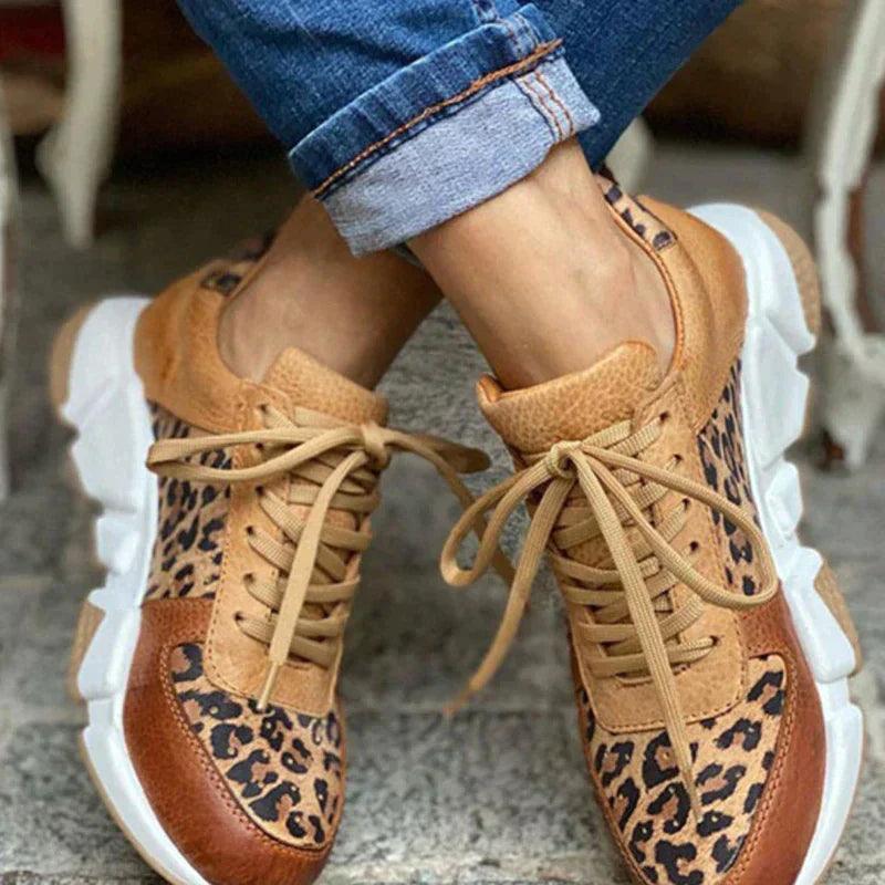 Ergoflex - Sapato ortopédico com padrão de leopardo