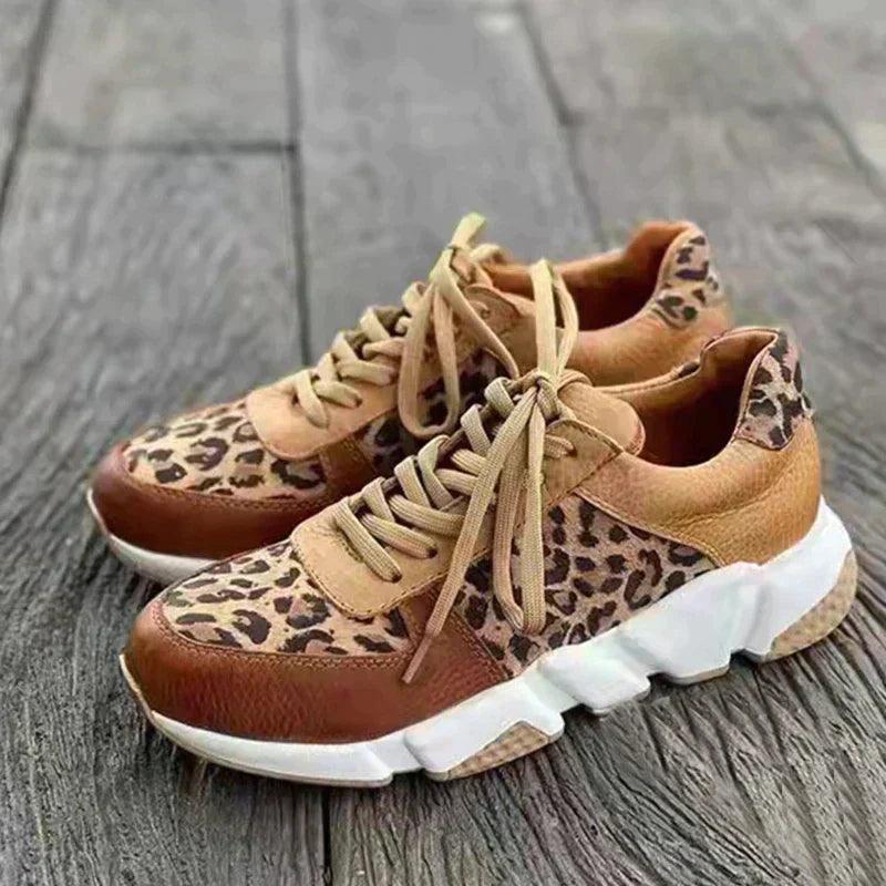 Ergoflex - Sapato ortopédico com padrão de leopardo