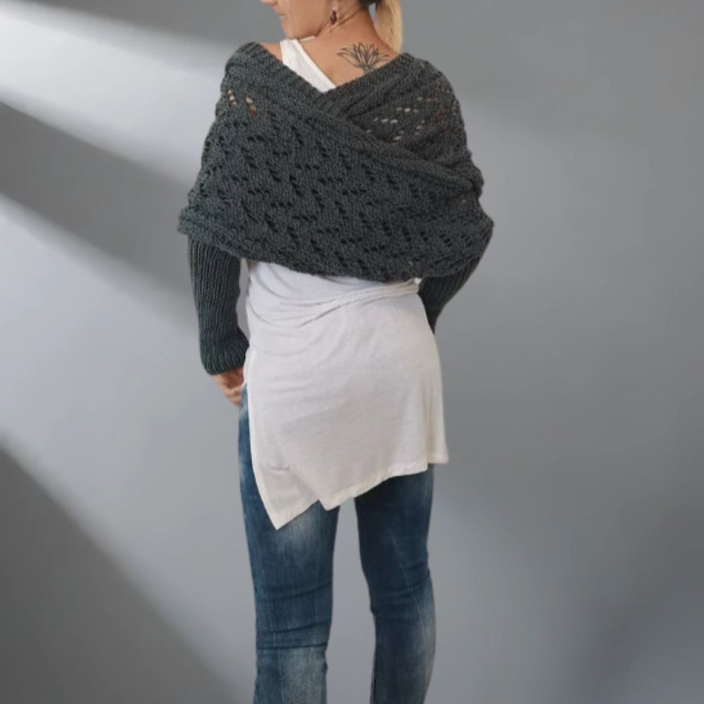 Denisse | Luxuosa Xale de Tricô