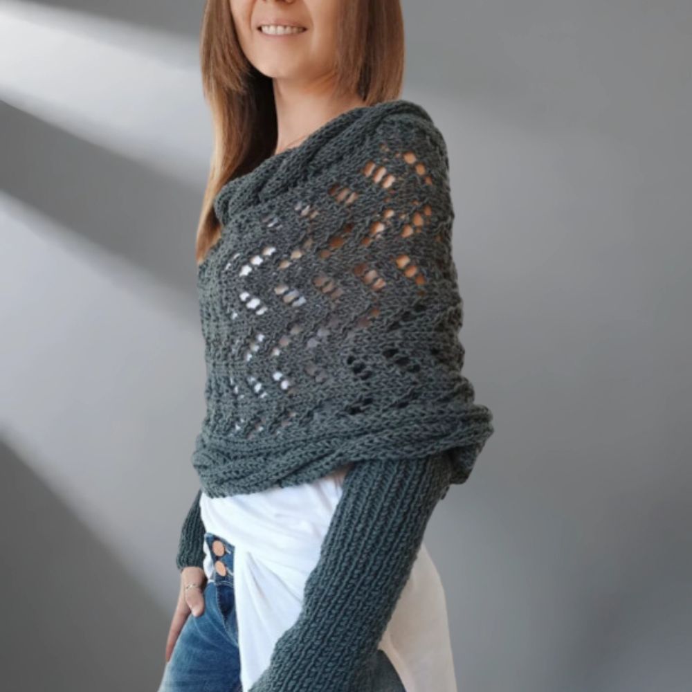 Denisse | Luxuosa Xale de Tricô