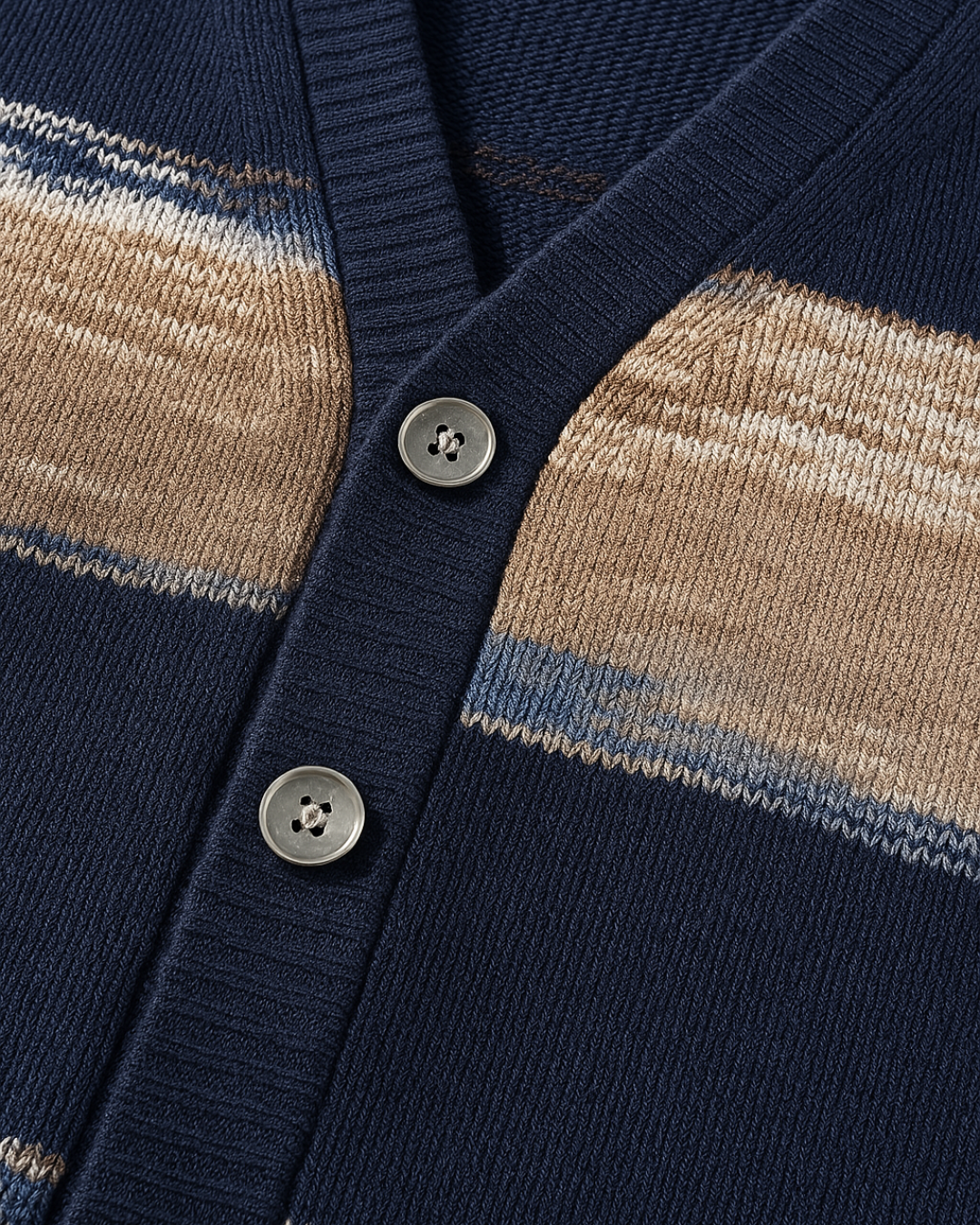 Cardigan de Lã com Efeito de Pincel