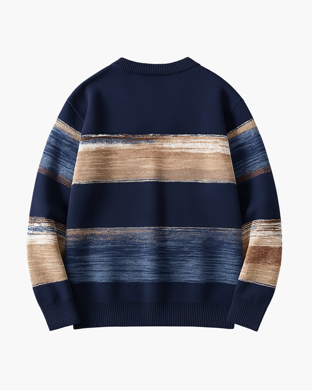 Cardigan de Lã com Efeito de Pincel