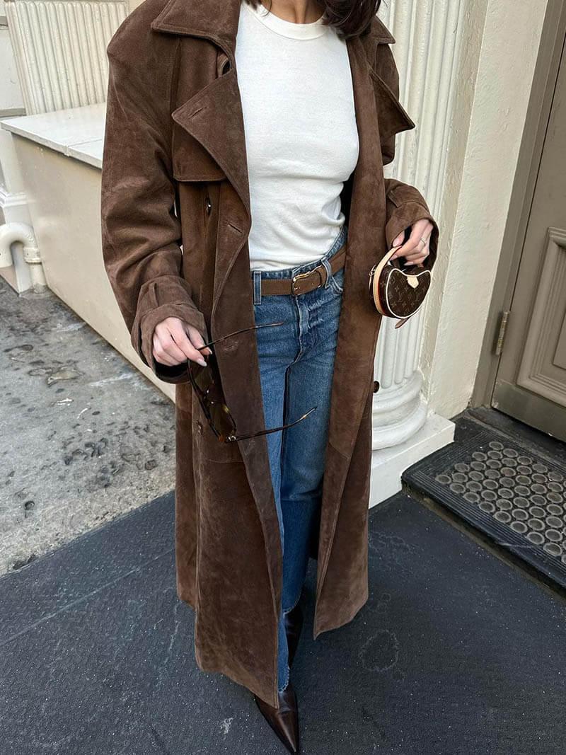 Molly - Trenchcoat de Camurça