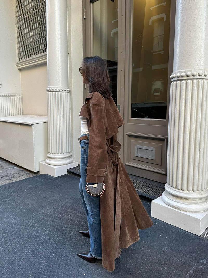 Molly - Trenchcoat de Camurça