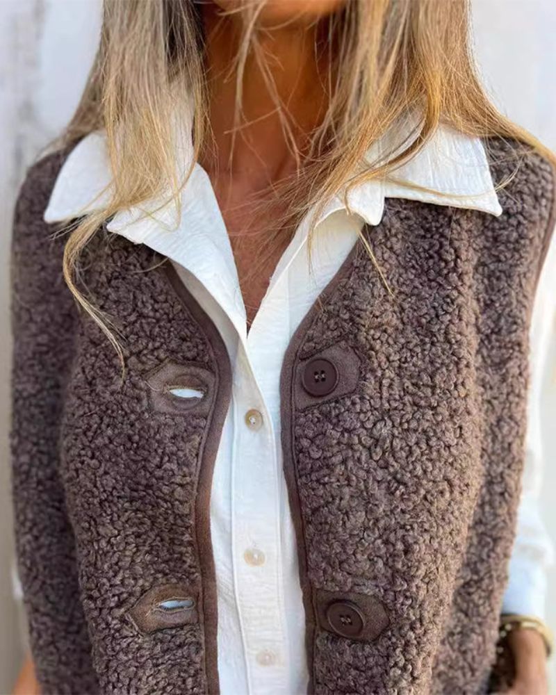 DANELA - COLETE DE INVERNO EM LÃ MACIA PARA MULHER