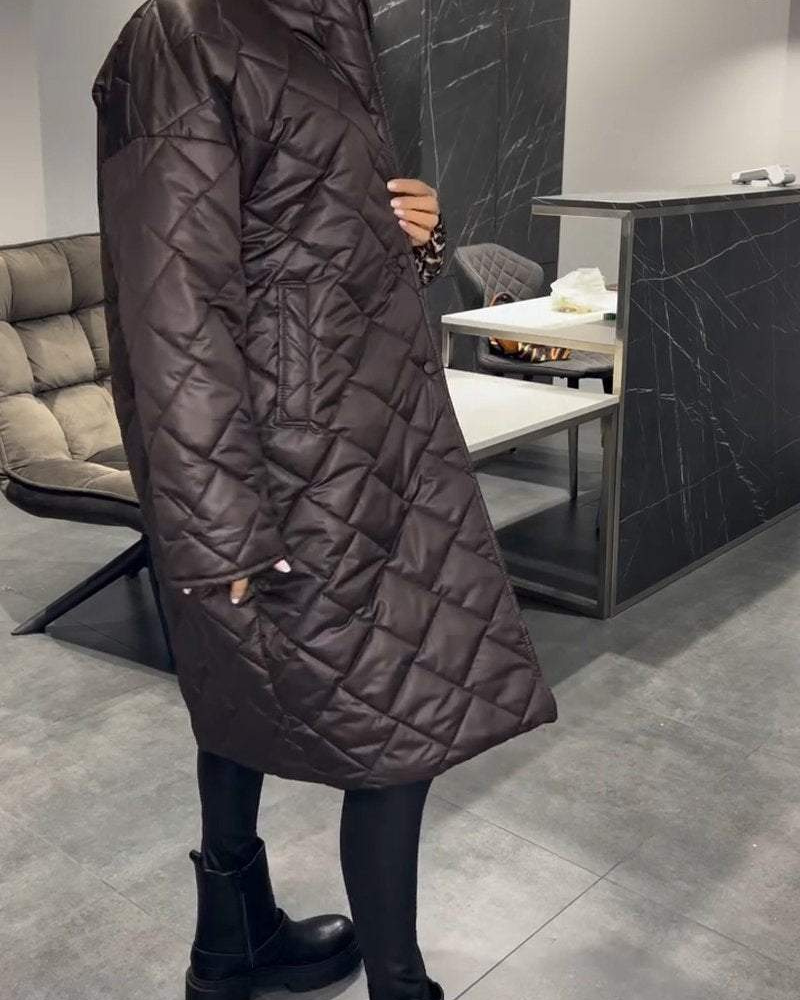 DIASY - MANTEAU MI-LONGO DESCONECTADO EM ALGODÃO COM REVERSO