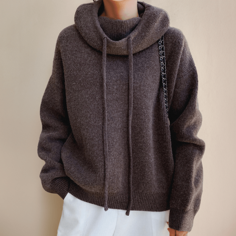 Charlotte | Suéter de Gola Alta em Lã Merino