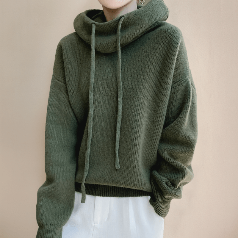 Charlotte | Suéter de Gola Alta em Lã Merino