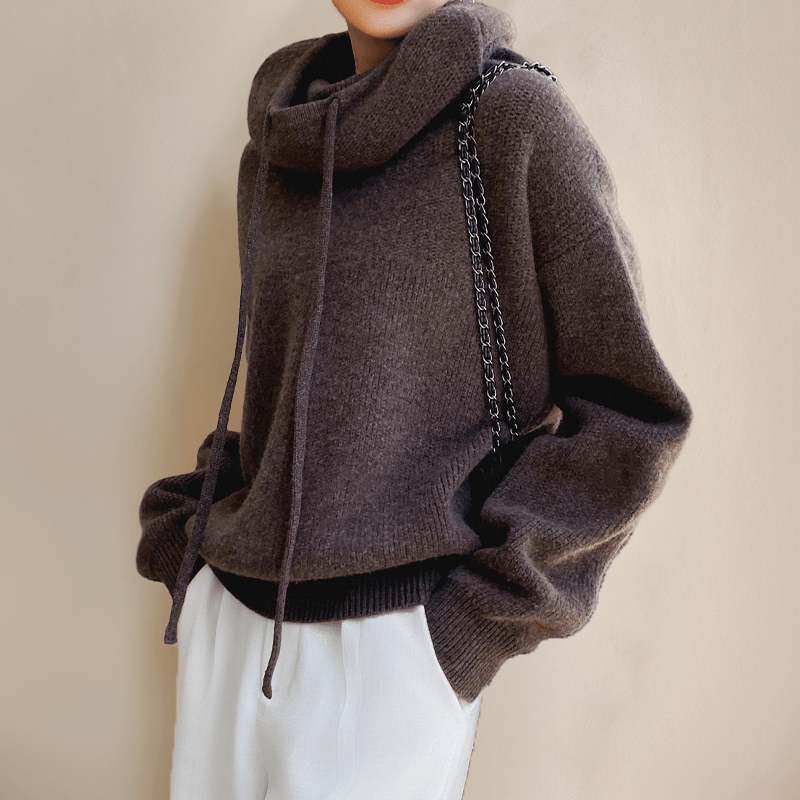Charlotte | Suéter de Gola Alta em Lã Merino