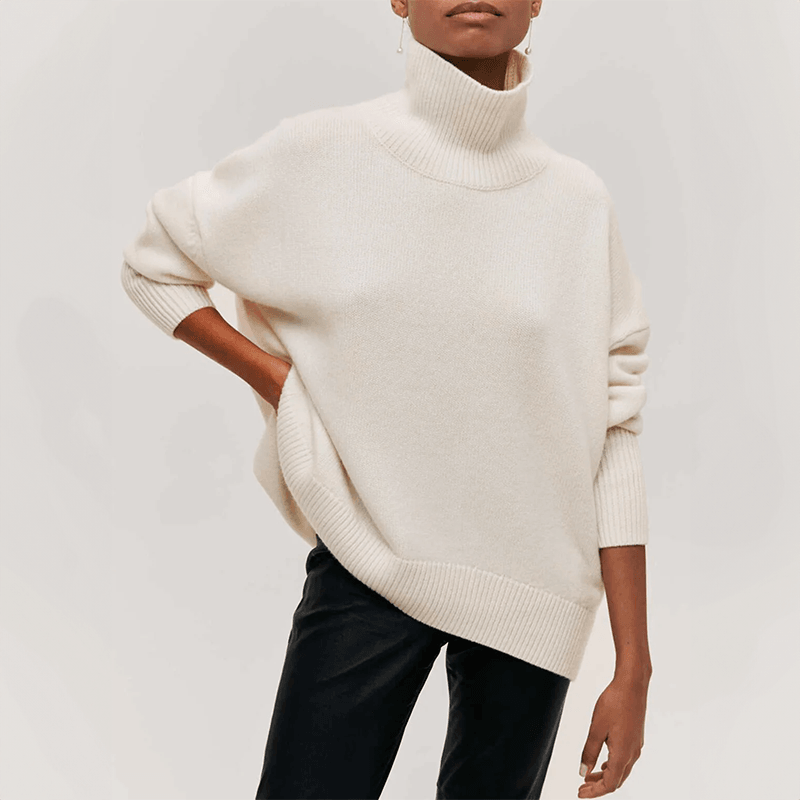 Amelia | Pulôver Elegante de Tricô com Gola Alta