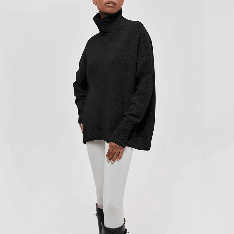 Amelia | Pulôver Elegante de Tricô com Gola Alta