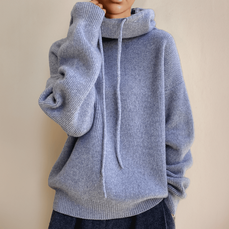 Charlotte | Suéter de Gola Alta em Lã Merino
