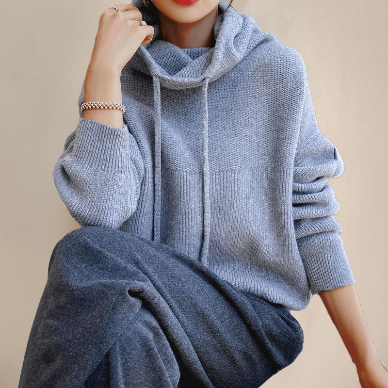 Charlotte | Suéter de Gola Alta em Lã Merino