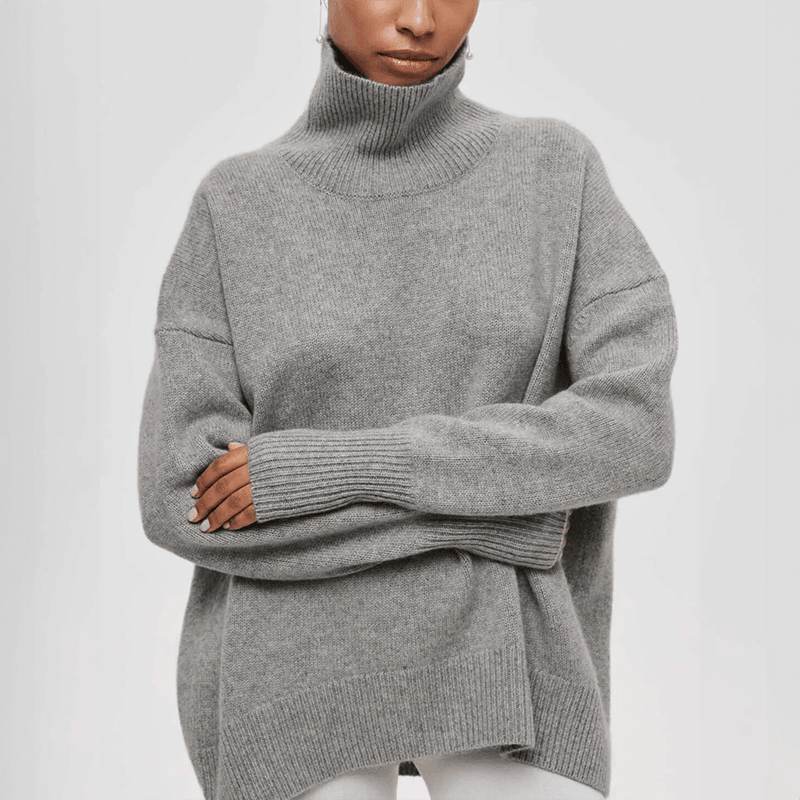 Amelia | Pulôver Elegante de Tricô com Gola Alta