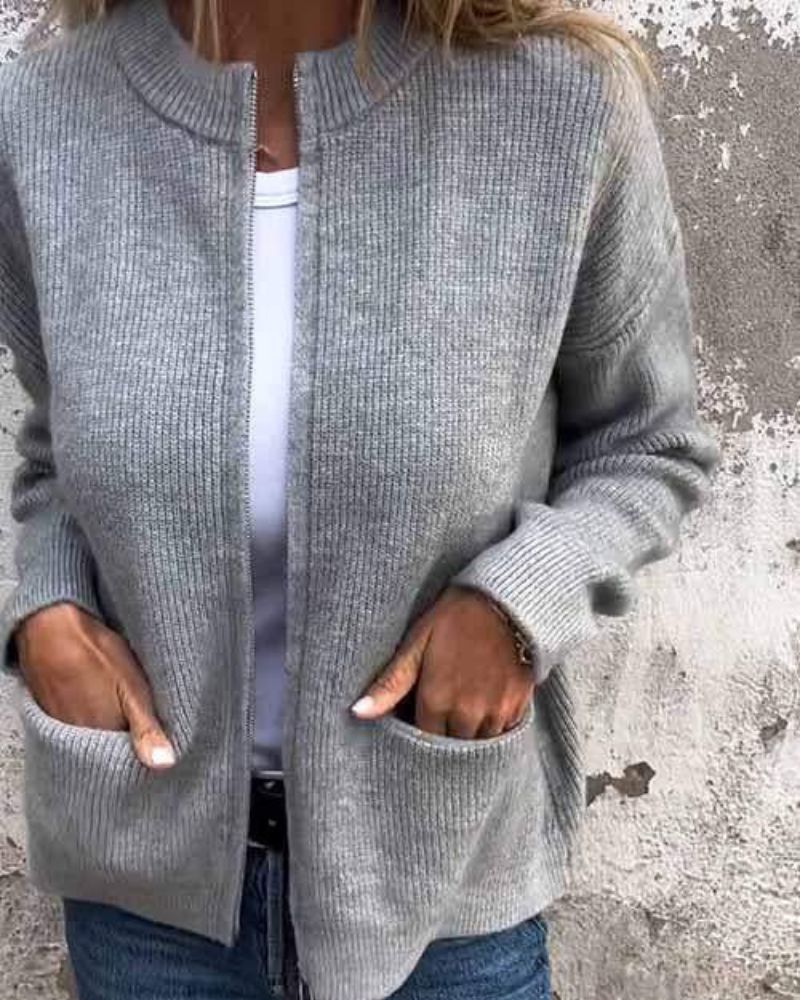 ERA - Cardigan de algodão com zíper