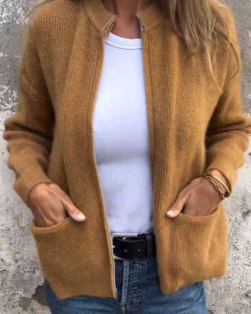 ERA - Cardigan de algodão com zíper