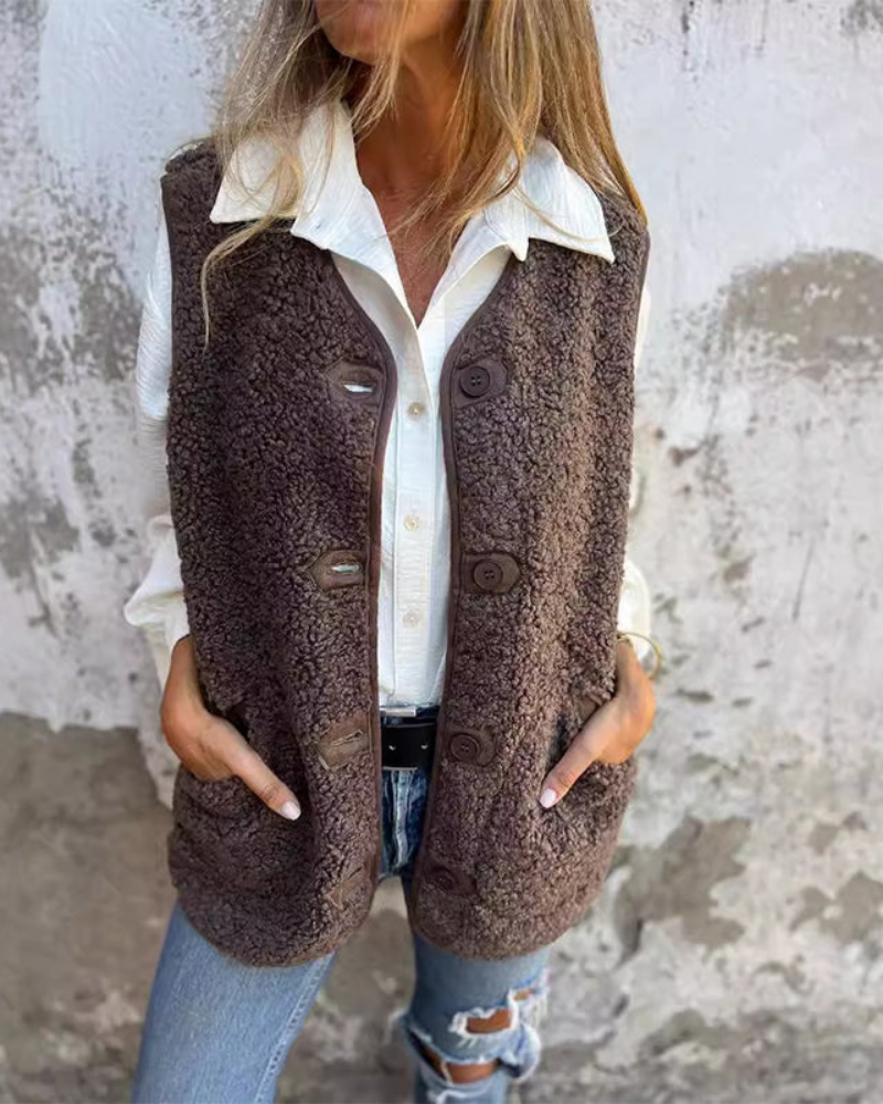 DANELA - COLETE DE INVERNO EM LÃ MACIA PARA MULHER