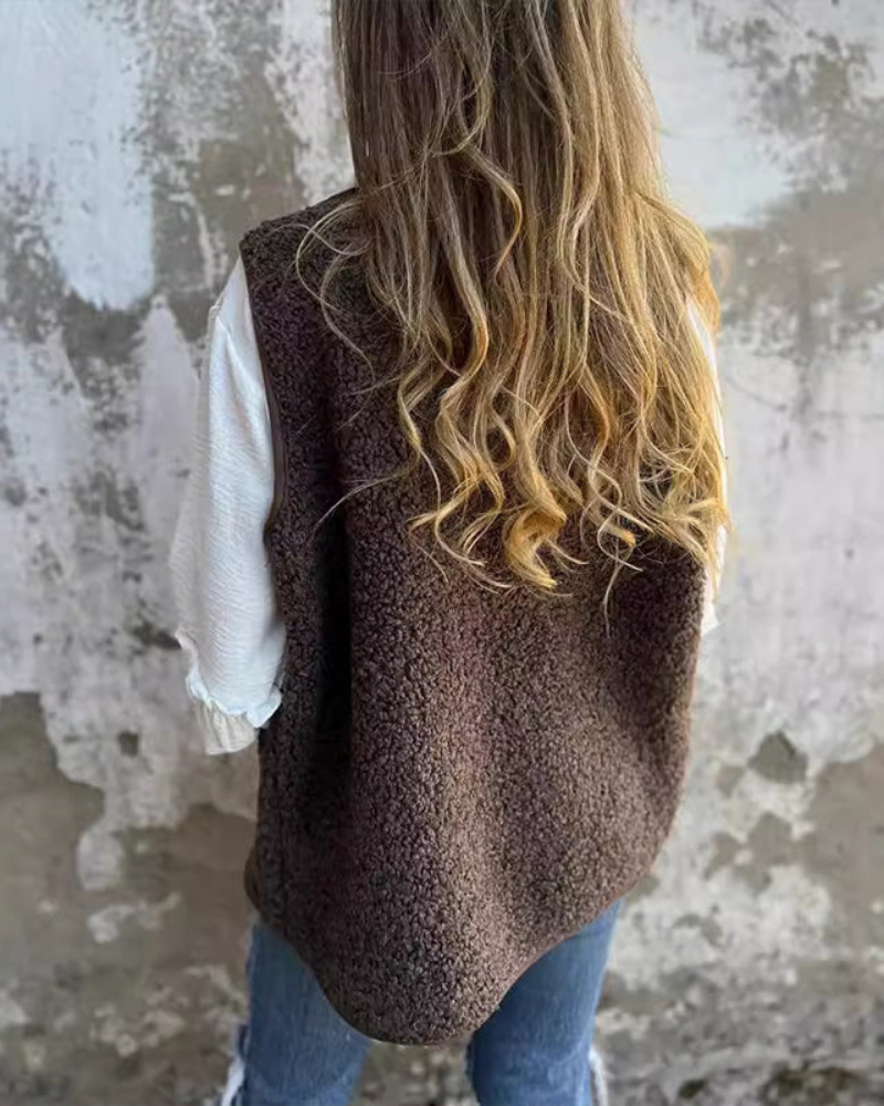 DANELA - COLETE DE INVERNO EM LÃ MACIA PARA MULHER