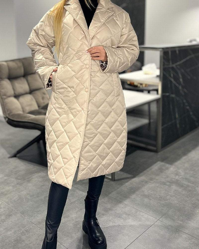 DIASY - MANTEAU MI-LONGO DESCONECTADO EM ALGODÃO COM REVERSO