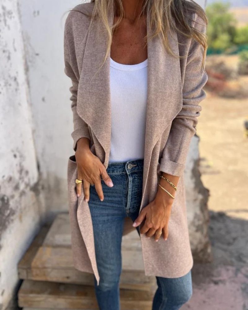 EIGONA - VESTE CARDIGAN DESCONTRAÍDO COM REVERSO