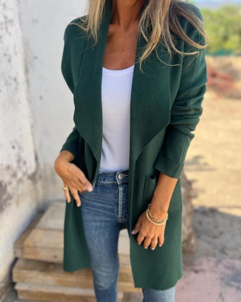 EIGONA - VESTE CARDIGAN DESCONTRAÍDO COM REVERSO