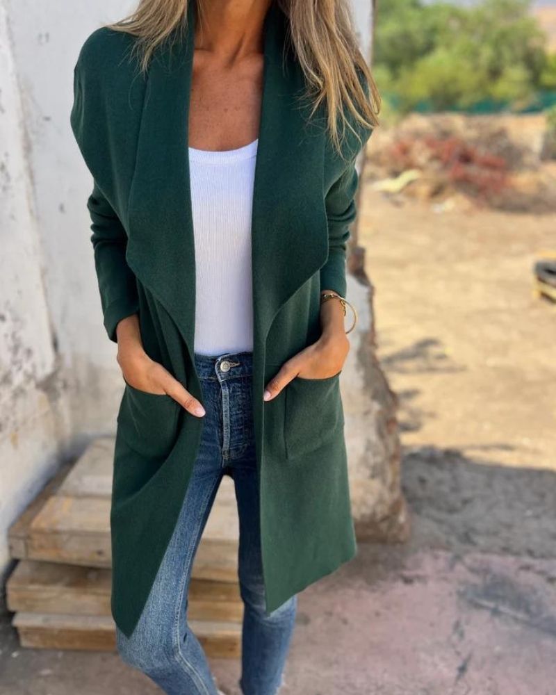 EIGONA - VESTE CARDIGAN DESCONTRAÍDO COM REVERSO