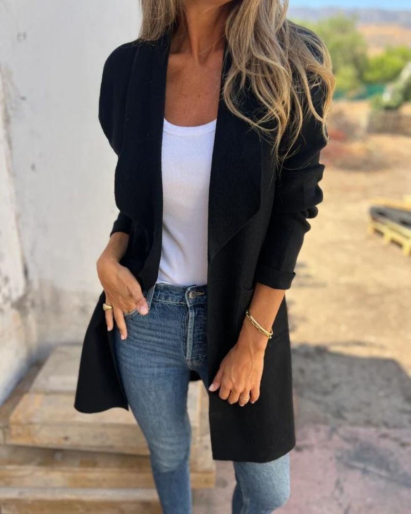 EIGONA - VESTE CARDIGAN DESCONTRAÍDO COM REVERSO