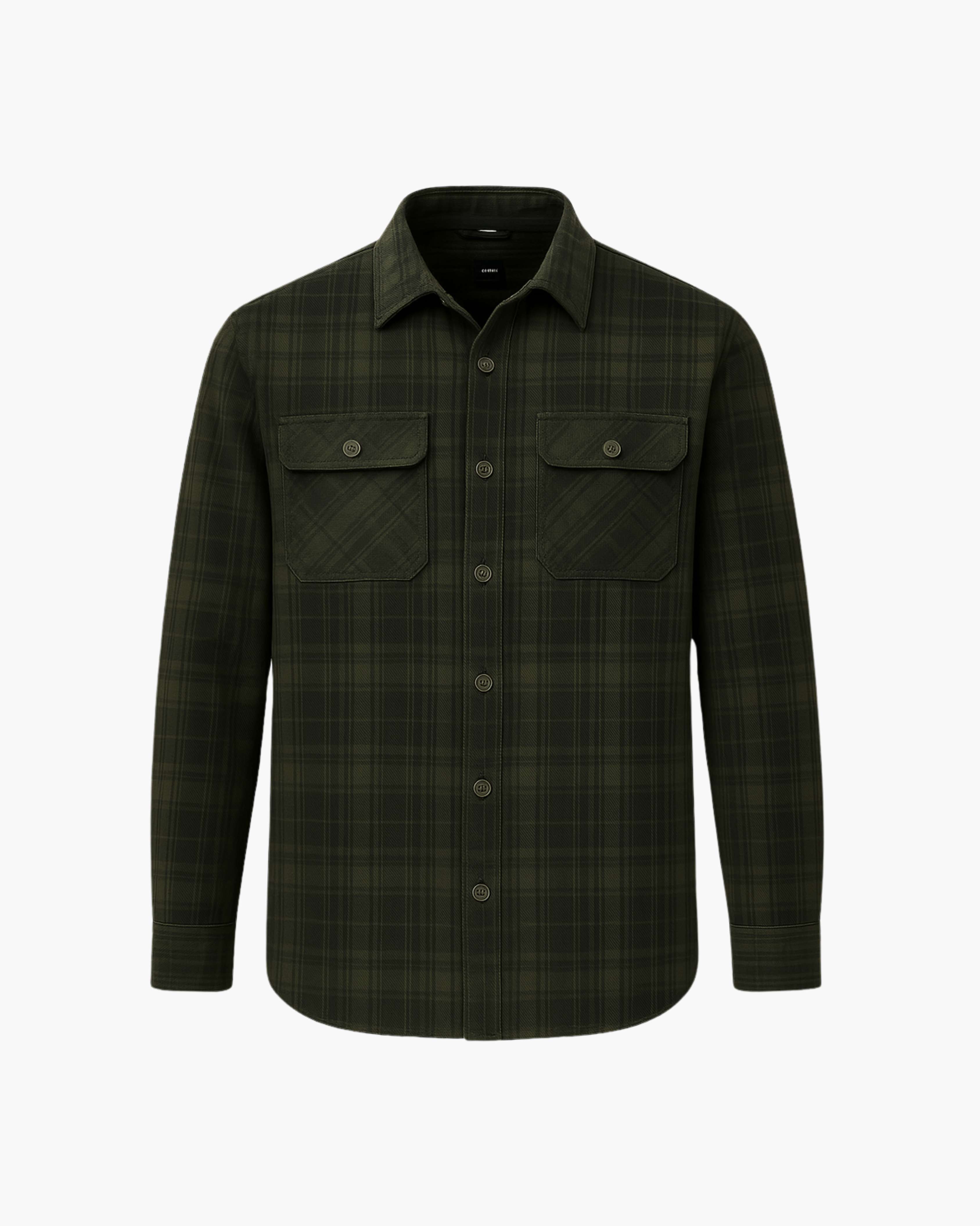 Camisa de Sobreposição em Corduroy Xadrez