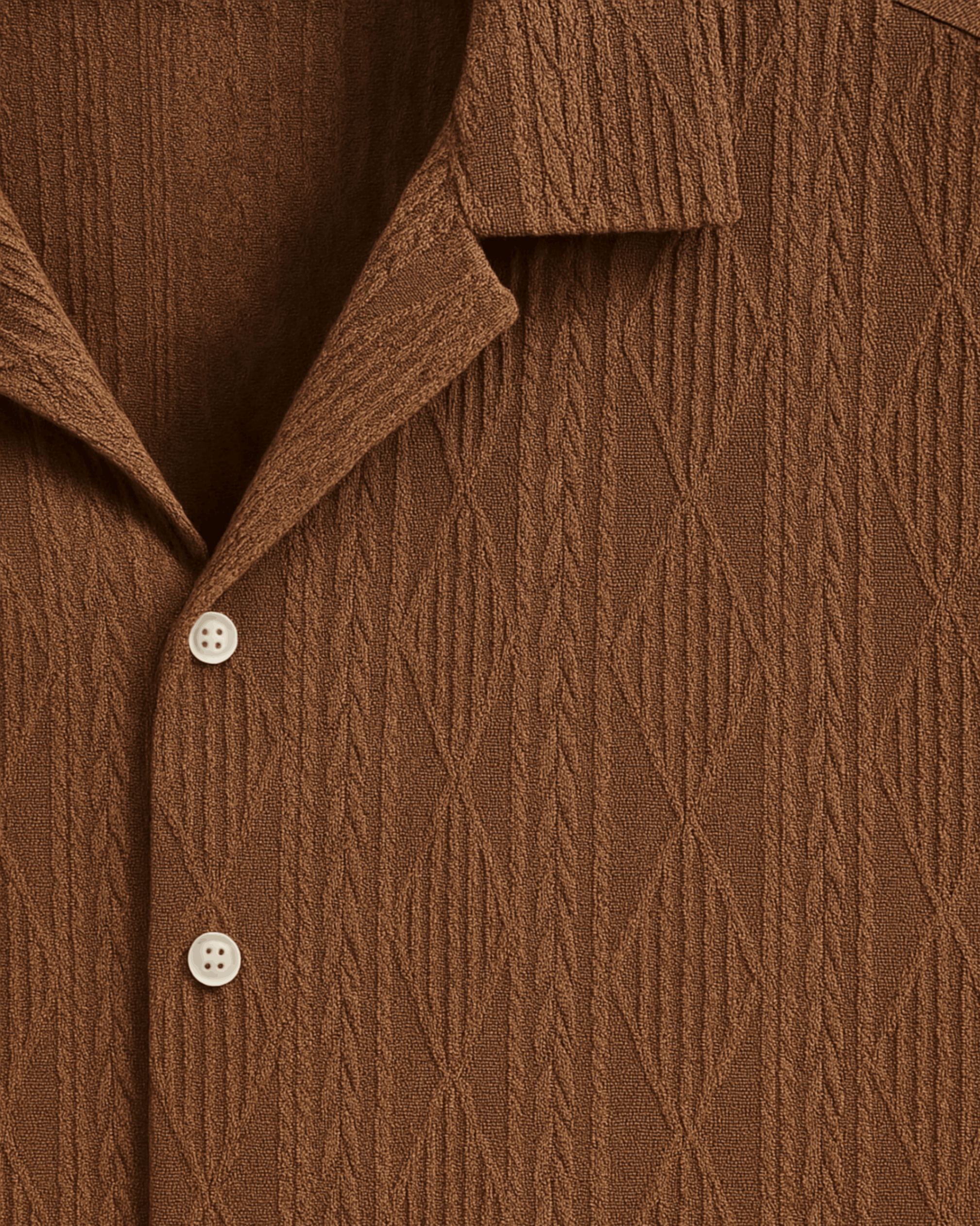 Camisa Cubana Jacquard Geométrico