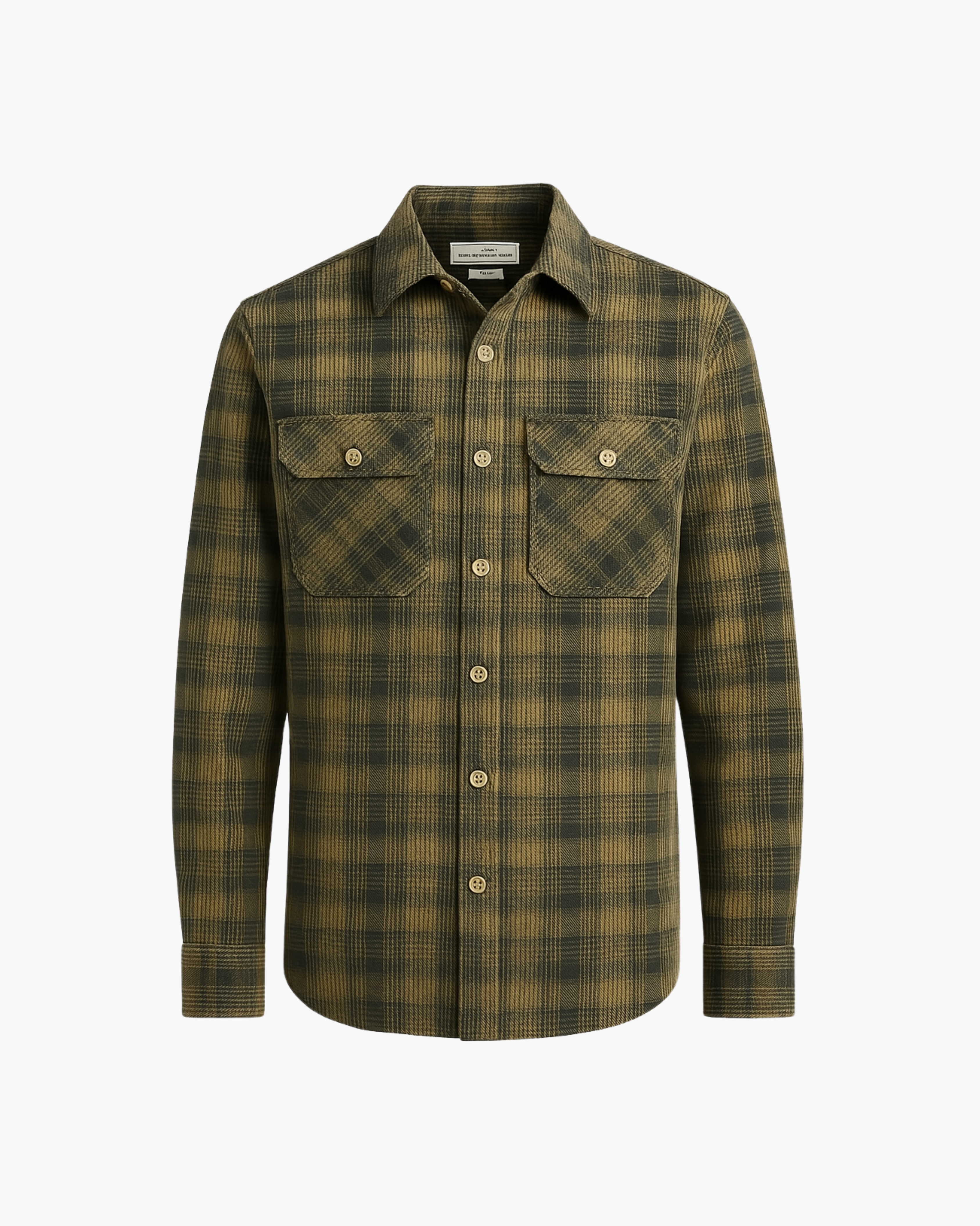 Camisa de Sobreposição em Corduroy Xadrez