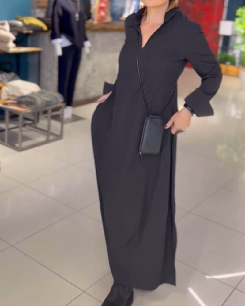 EVITA - VESTIDO LONGO ELEGANTE E CONFORTÁVEL