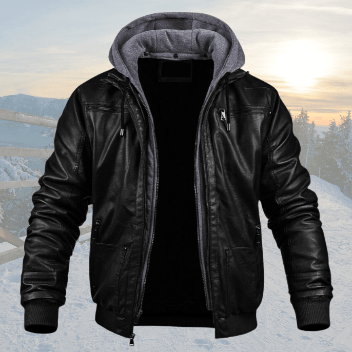 DAMON™ | Jaqueta de Couro de Inverno