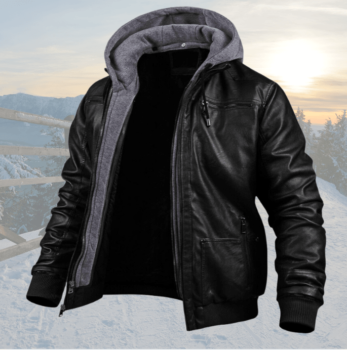 DAMON™ | Jaqueta de Couro de Inverno