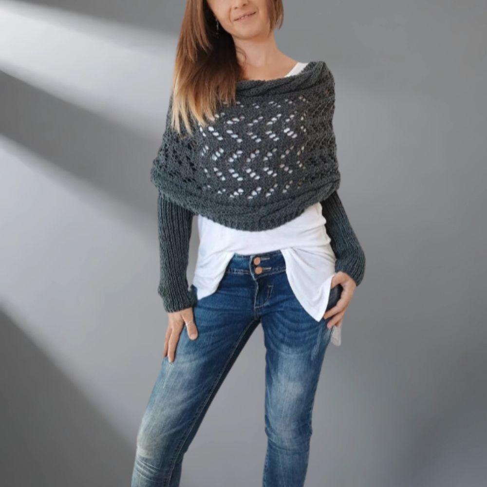 Denisse | Luxuosa Xale de Tricô
