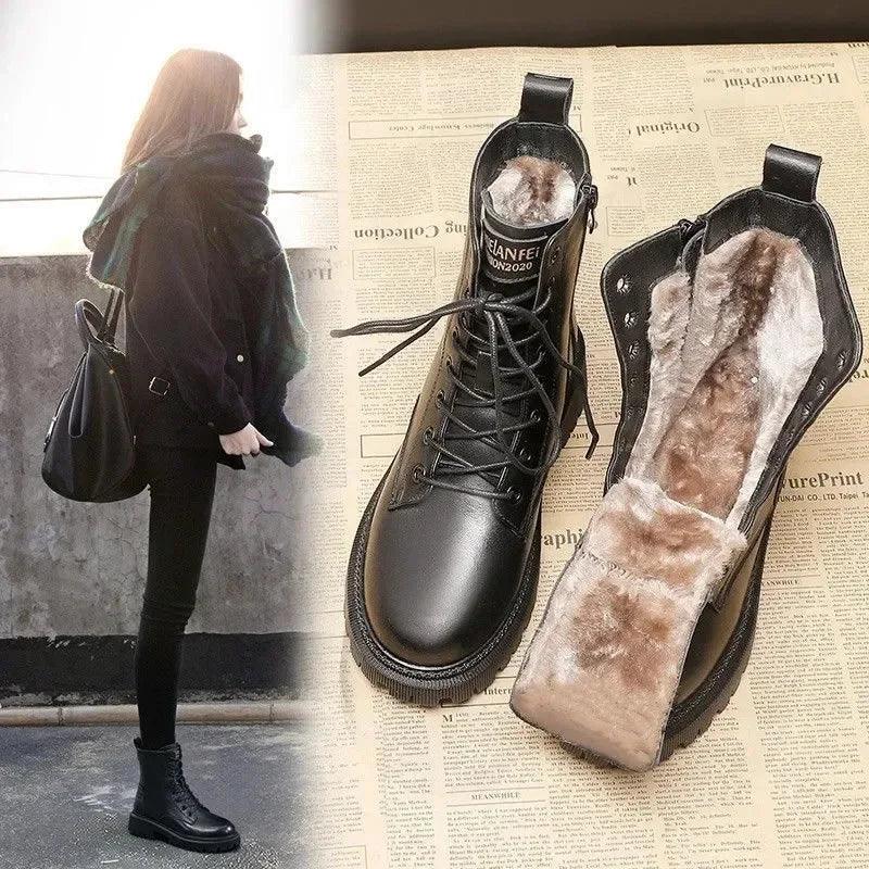 EDITH - BOTA DE INVERNO FORRADA E CONFORTÁVEL